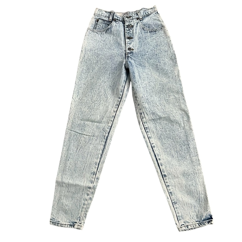 Vintage 80s / 90s Palmetto’s Ultra High Rise Acid Wash Mom Jeans Rigid